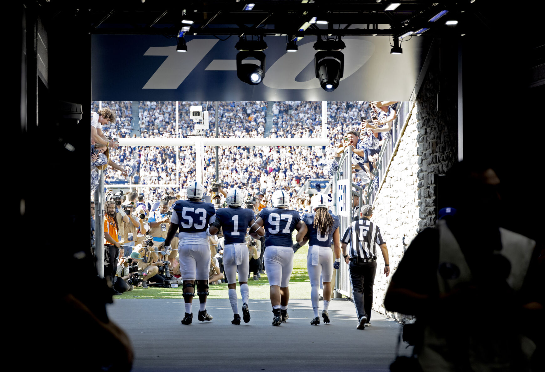 Penn State football vs. Ball State, team captains entrance